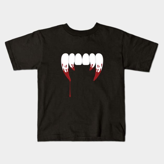 Vampire Teeth Kids T-Shirt by Woah_Jonny